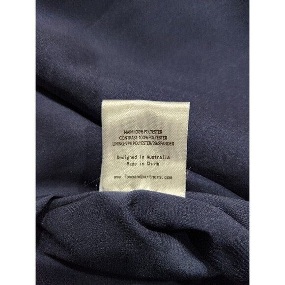 FAME and Partners Navy Floral Cold Shoulder Flowy Maxi Dress Gown, 4 - Picture 12 of 13